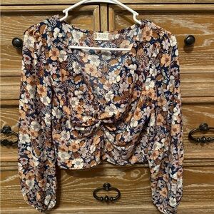 Altar'd State Multicolor Floral Blouse